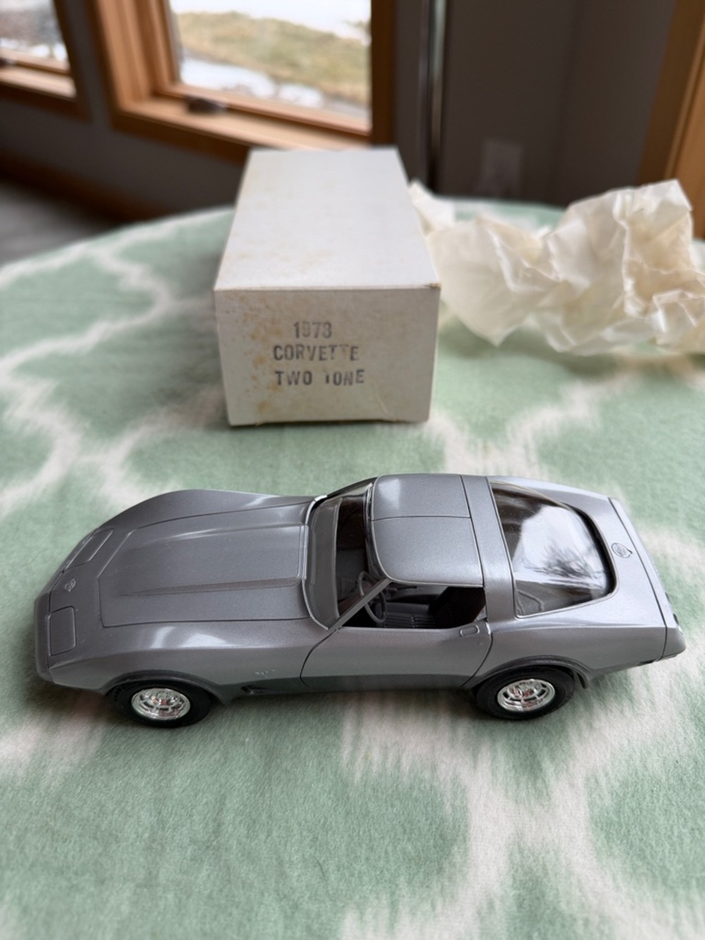Vintage 1978 Corvette Original GM Promotional Model - Silver 2 tone NEW in box
